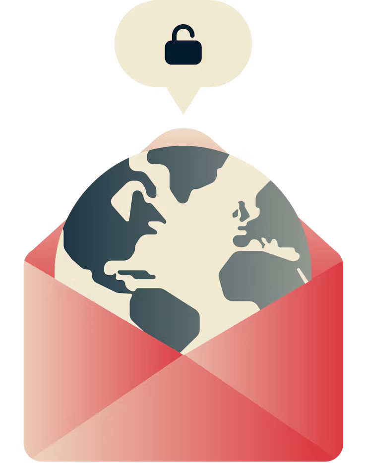 Avblockera Gmail var som helst: En glob med ett öppet hänglås.